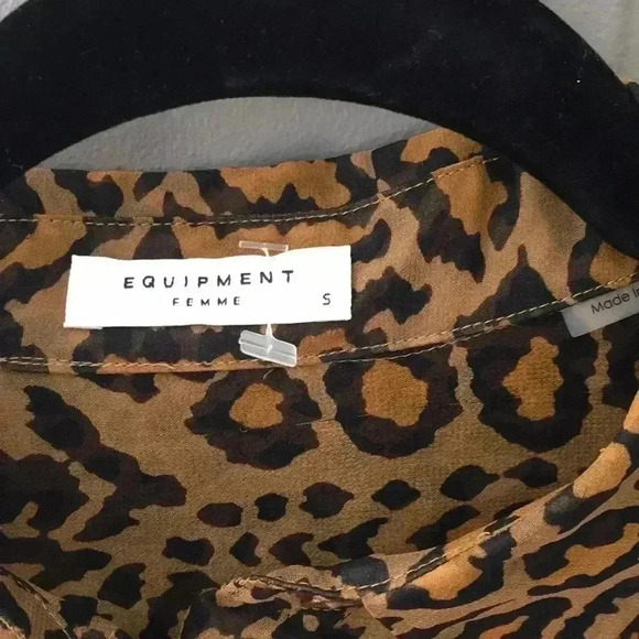 Equipment leopard button down top - Picture 2 of 5